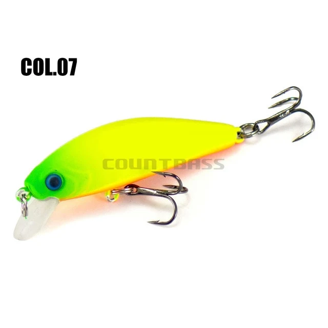 50mm 6.8g Countbass Sinking Minnow Wobblers Lures for Fishing, Fixed Weight Trout Fishing Bait Jerkbait Crankbait