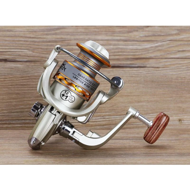 2019 New Fishing coil Wooden handshake 12+ 1BB Spinning Fishing Reel Professional Metal Left/Right Hand Fishing Reel Wheels