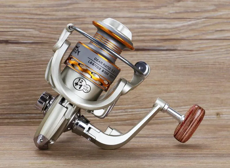 2019 New Fishing coil Wooden handshake 12+ 1BB Spinning Fishing Reel Professional Metal Left/Right Hand Fishing Reel Wheels