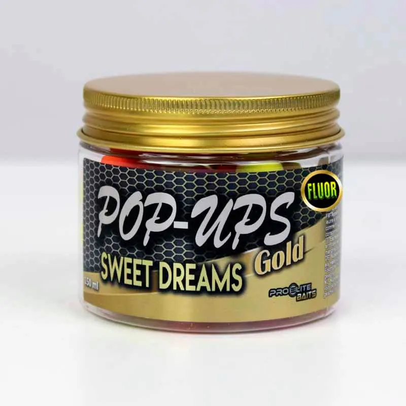 Pop Ups Pro Elite Baits Gold Sweet Dreams Fluoro 14 mm
