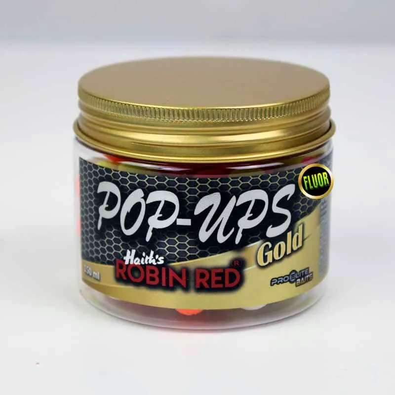 Pop Ups Pro Elite Baits Gold Robin Red Fluoro 14 mm
