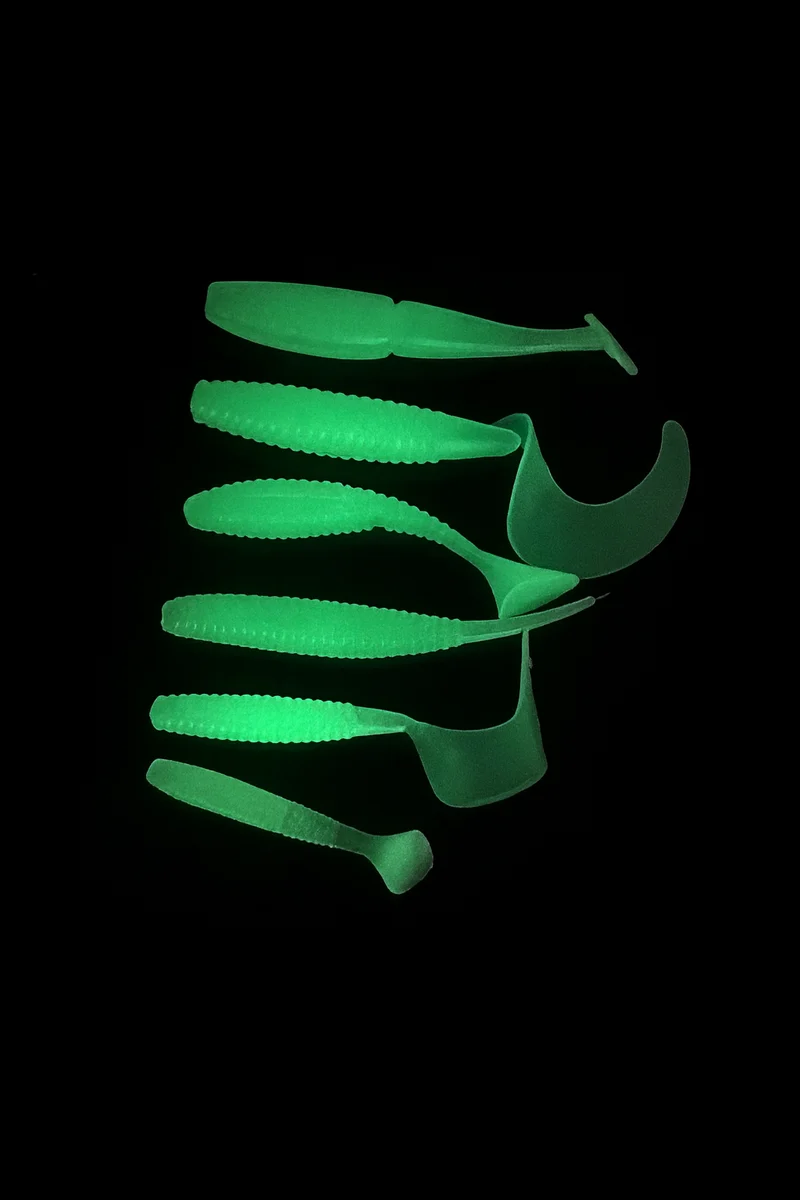 Leurre souple fluorescent 6pcs/lot