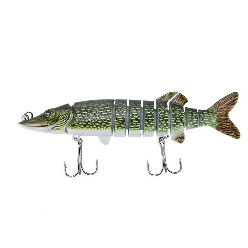 Leurre Articulé Réaliste 12,5 cm – Brochet/Sandre – Nage Naturelle & Hameçons Inox