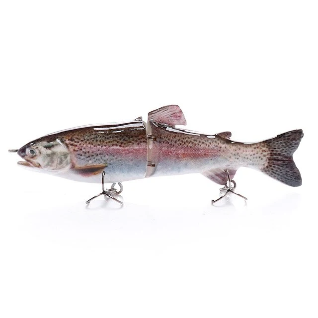 VTAVTA 12cm 23g naufrage Wobblers leurre de pêche truite réaliste 2 segments manivelle appât artificiel dur brochet pêche nageur