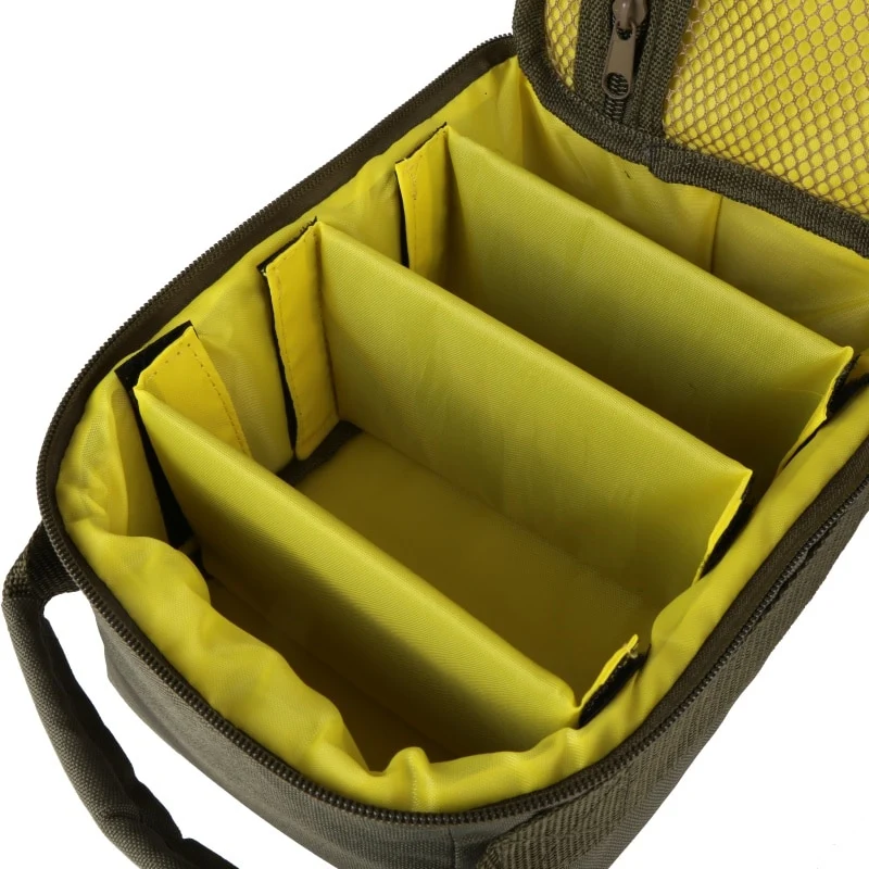 Fishing Reel Bag 4-Layer 600D Oxford Cloth Handled Dual Zipper Outdoor Storage Case Container For Line Bait Fishhooks H3