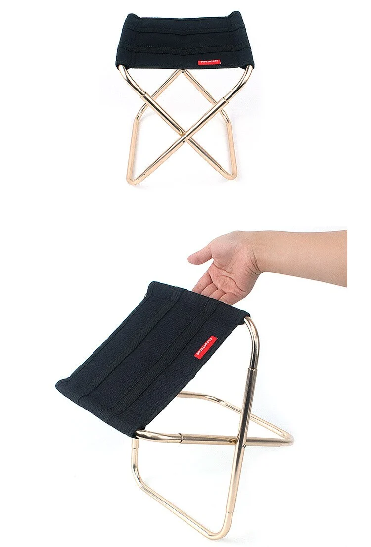 Quality Outdoor Foldable Fishing Chair Ultra Light Weight Portable Folding Camping Aluminum Alloy Picnic Fishing Chair with Bag
