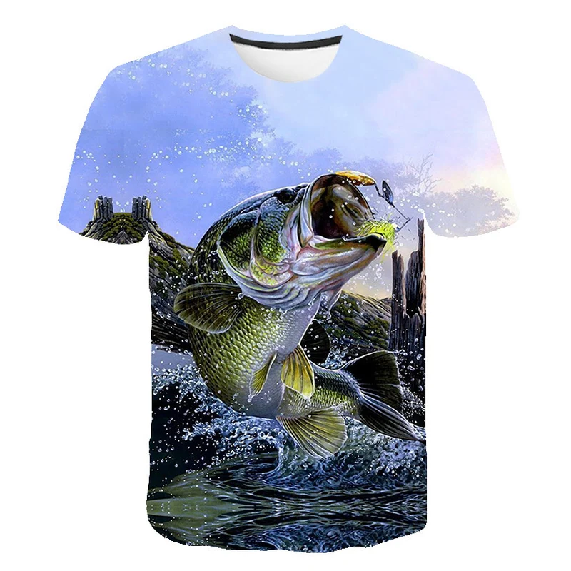Summer Men Fishing Clothing Set Short Sleeve Fishing Round Shirt and Shorts Outdoor Leisure T-shirt Fishing Clothes Shirt Pants