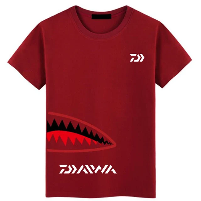 New Outdoor Fishing T-Shirt Men's Quick Dry Cooled T-Shirt Comfortable Breathable Round Neck Short Sleeved White Fishing Clothes