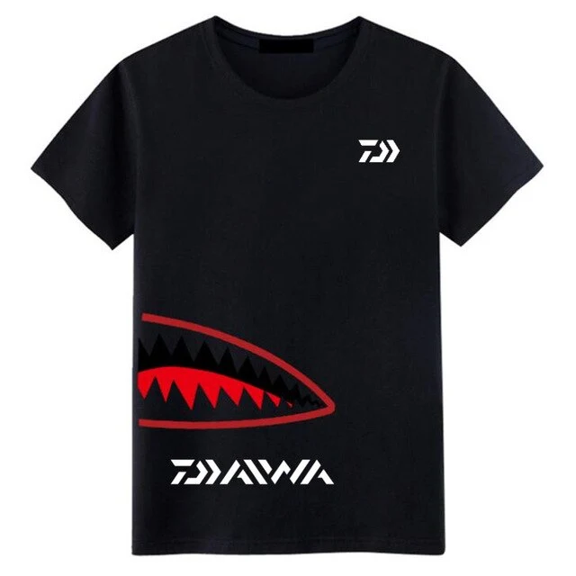 New Outdoor Fishing T-Shirt Men's Quick Dry Cooled T-Shirt Comfortable Breathable Round Neck Short Sleeved White Fishing Clothes