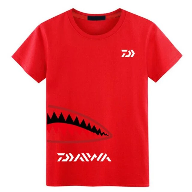 New Outdoor Fishing T-Shirt Men's Quick Dry Cooled T-Shirt Comfortable Breathable Round Neck Short Sleeved White Fishing Clothes