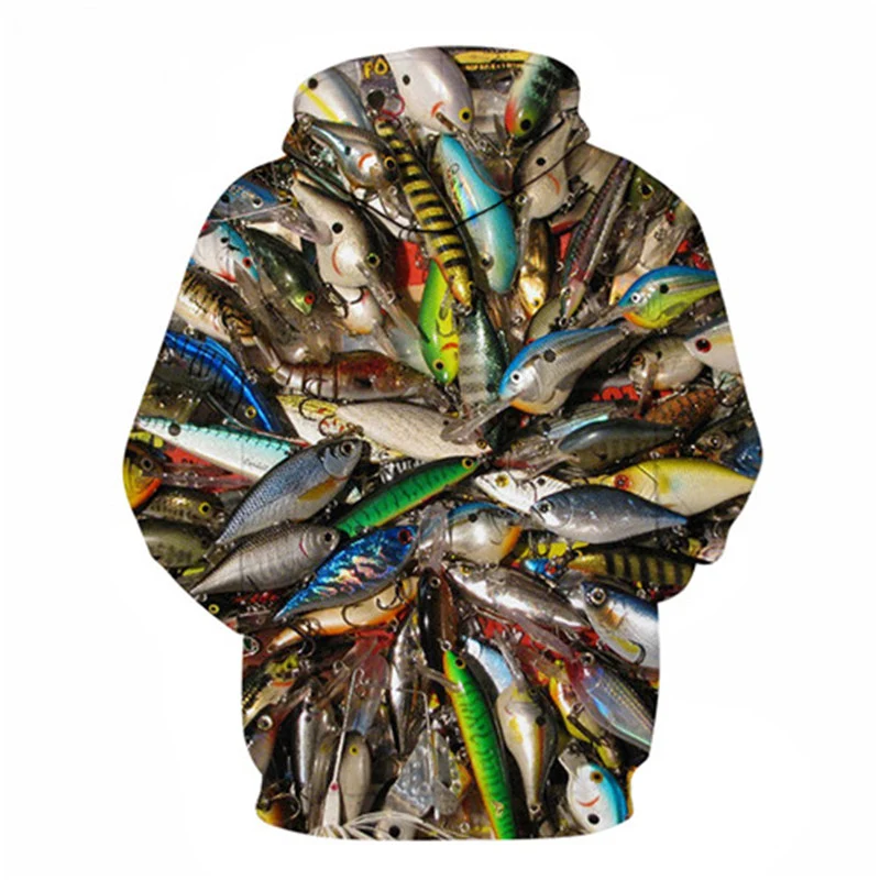 Unisex Autumn And Winter Clothing 3D Printing Hoodie Casual Sports Hoodie Shirt Long-sleeved Hoodie Print Fish Boat Hoodie