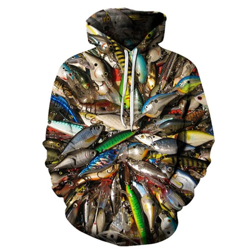 Unisex Autumn And Winter Clothing 3D Printing Hoodie Casual Sports Hoodie Shirt Long-sleeved Hoodie Print Fish Boat Hoodie