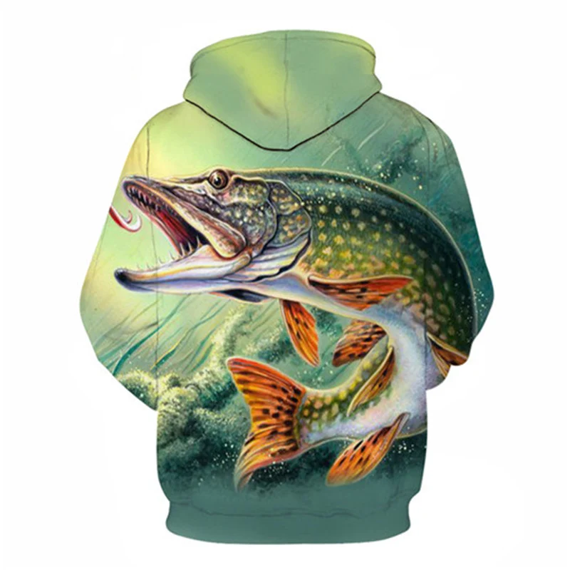 Unisex Autumn And Winter Clothing 3D Printing Hoodie Casual Sports Hoodie Shirt Long-sleeved Hoodie Print Fish Boat Hoodie