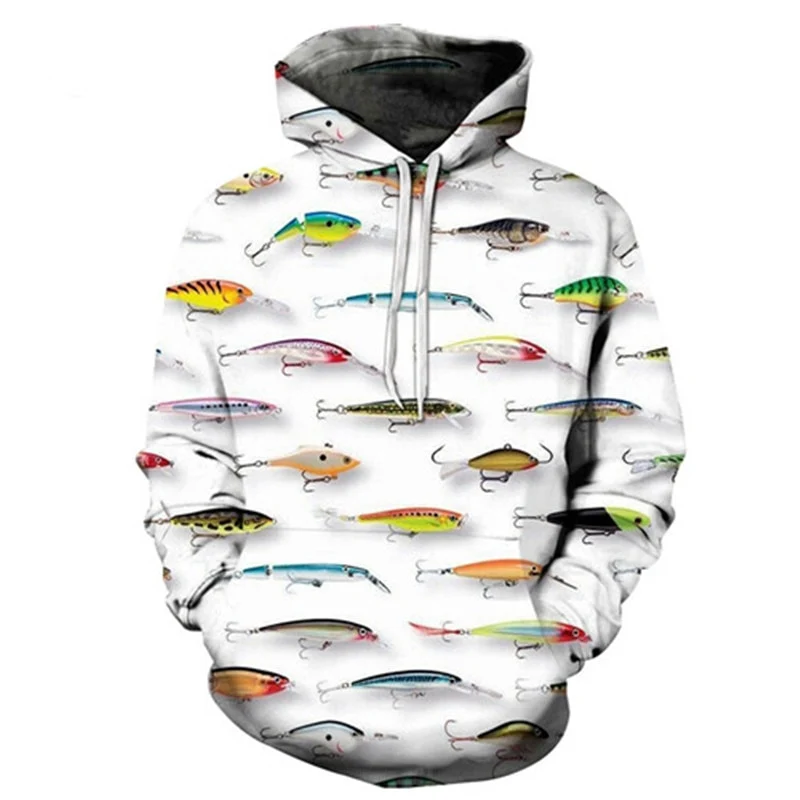 Unisex Autumn And Winter Clothing 3D Printing Hoodie Casual Sports Hoodie Shirt Long-sleeved Hoodie Print Fish Boat Hoodie