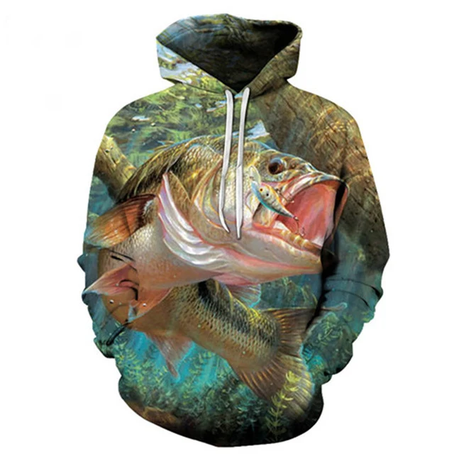 Unisex Autumn And Winter Clothing 3D Printing Hoodie Casual Sports Hoodie Shirt Long-sleeved Hoodie Print Fish Boat Hoodie