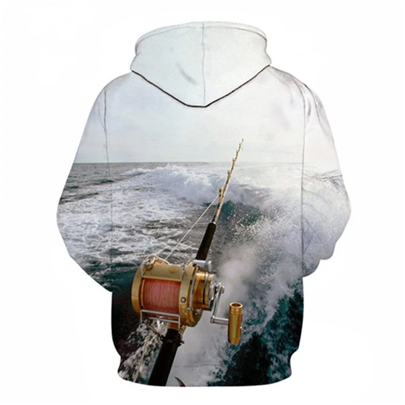 Unisex Autumn And Winter Clothing 3D Printing Hoodie Casual Sports Hoodie Shirt Long-sleeved Hoodie Print Fish Boat Hoodie