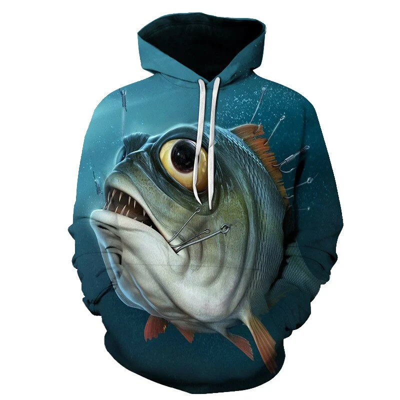 Selling Men Fishing Clothing 3D Digital Printed Hooded Sweater Jacket with hat Outdoor Cycling Sport Sweatshirt Fishing Clothes