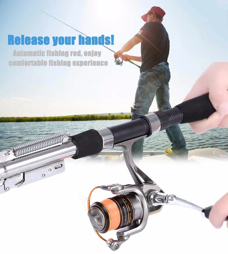 Automatic Fishing Rod High Quality Fish Pole 1.8M 2.1m 2.4m 2.7m Sea River Lake Stainless Steel Fishing Rod spinning telescopic