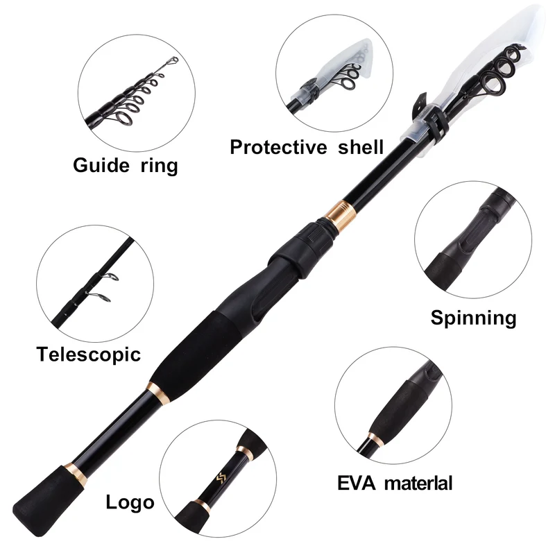 Fishing Rod Carbon Fiber Material 1.8-2.4m Fishing Rod Tackle