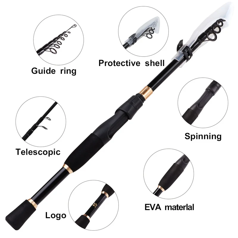 Fishing Rod Carbon Fiber Material 1.8-2.4m Fishing Rod Tackle