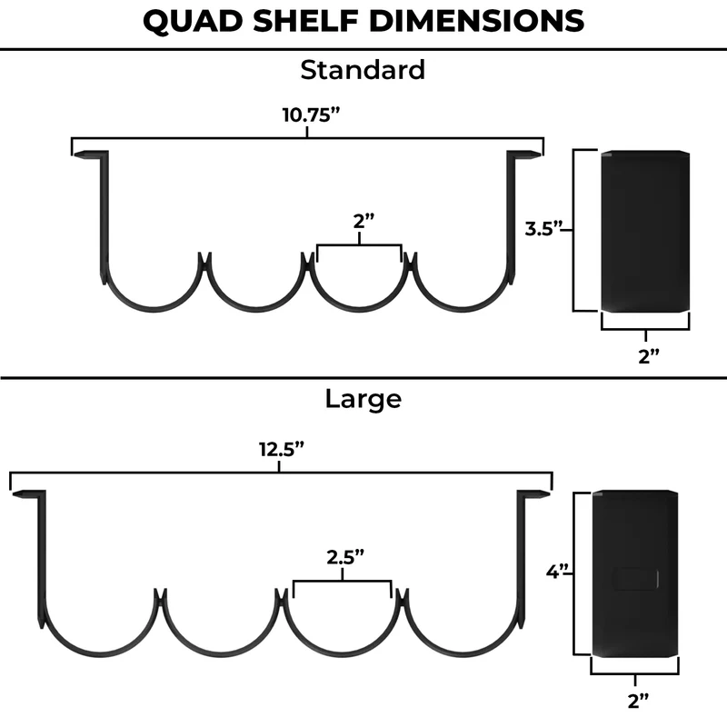 Fly Rod Tube Holder | Quad Shelf