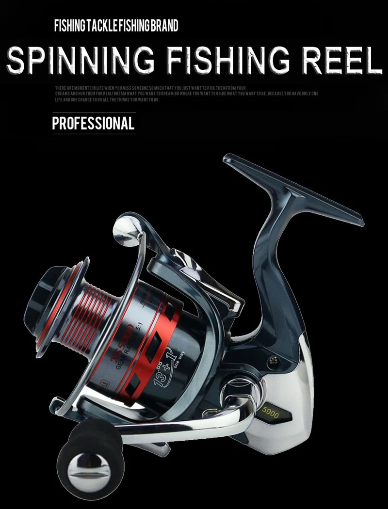 WALK FISH 13+1BB Spinning Fishing Reel Metal XS1000-7000 Series Spinning Reel Fishing Tackle
