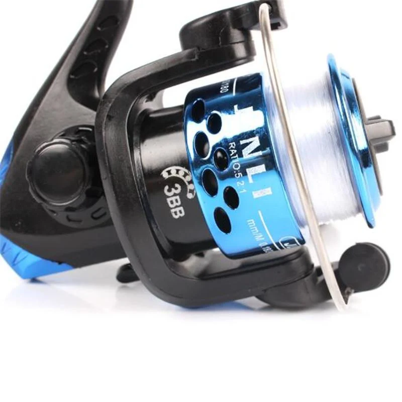 Mounchain 3 axis Fishing Reel Aluminum Body Spinning Reel 5.2:1 Speed Ratio Left/Right Hand Fishing Wheel 40M Fishing Line whee
