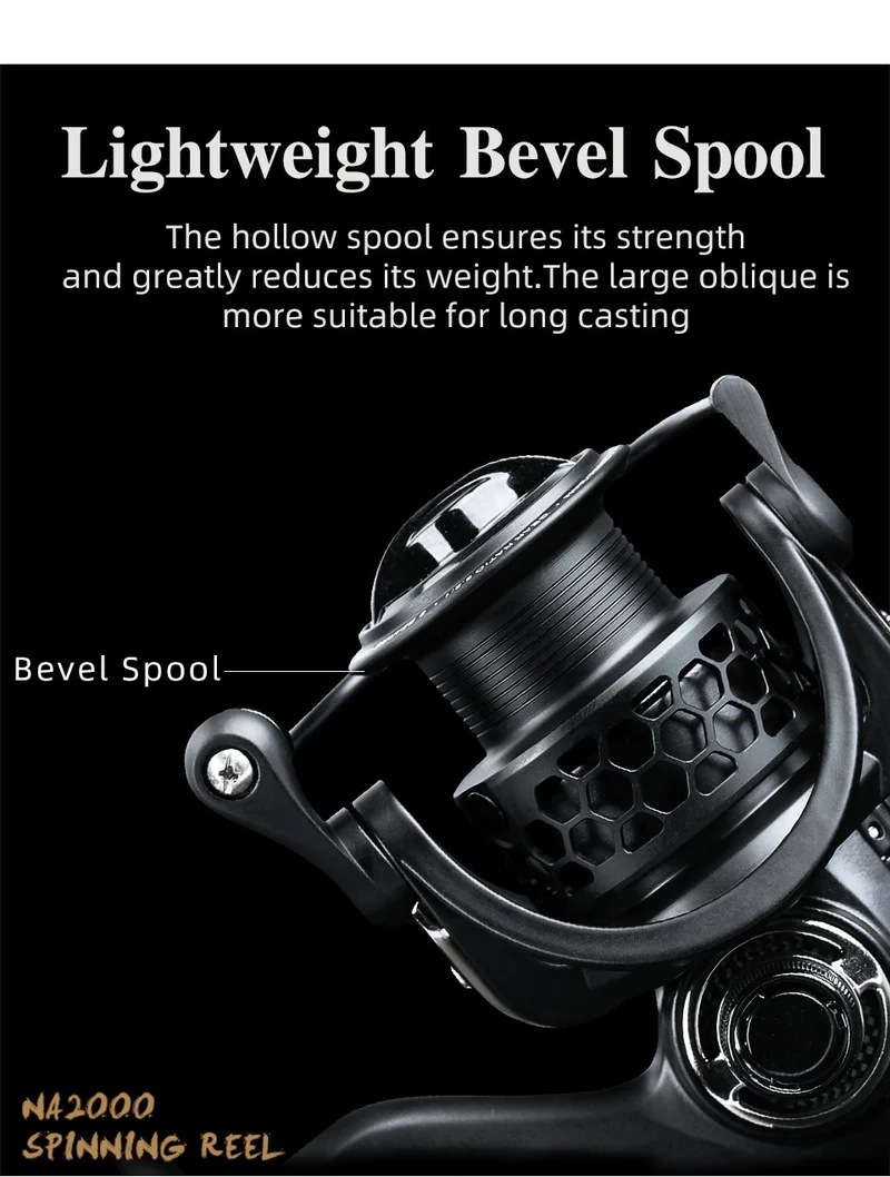 TSURINOYA NA 2000 3000 3000 4000 5000 9BB 5.2:1 Grae Ratio Saltwater Fishing Reels Lightweight Spinning Fishing Reel