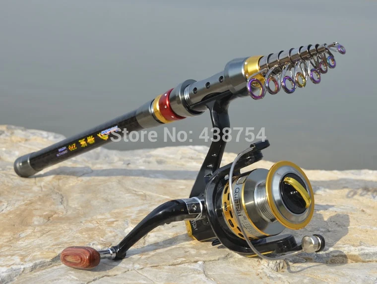 Carbon Fiber Telescopic Fishing Rod Portable Spinning Fishing Rod Pole Travel Sea Boat Rock Fishing Rod