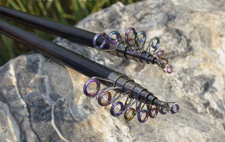 Carbon Fiber Telescopic Fishing Rod Portable Spinning Fishing Rod Pole Travel Sea Boat Rock Fishing Rod