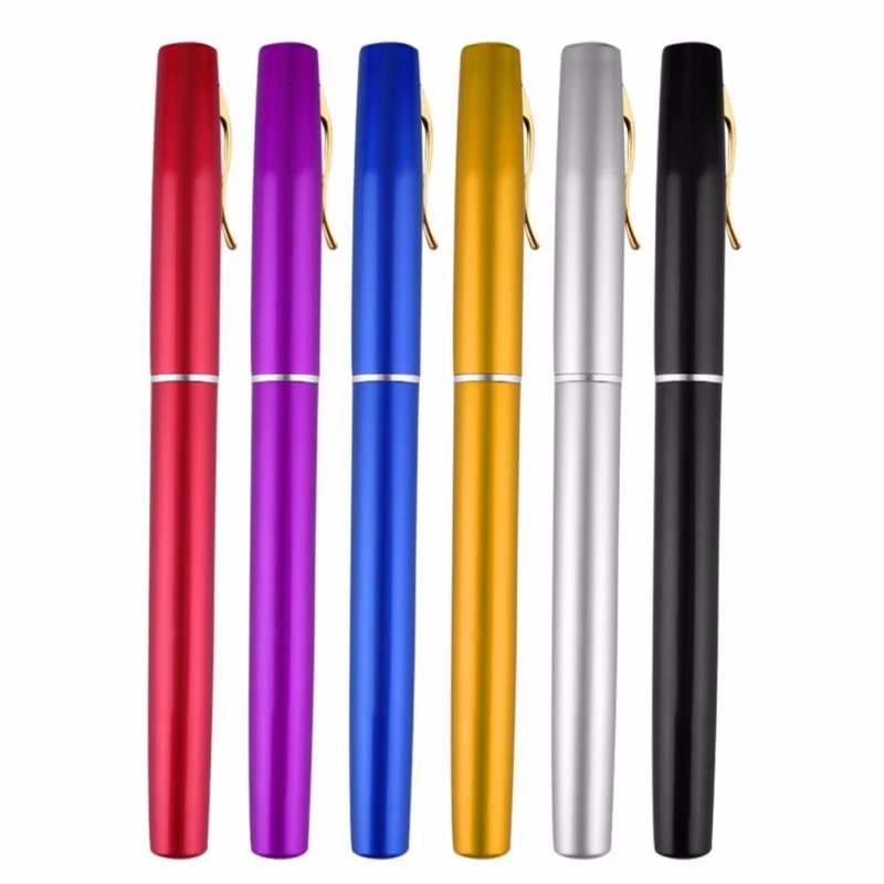 Balight Portable Pocket Telescopic Mini Fishing Pole Pen Shape Folded Fishing Rods With Reel Wheel Fishing Rod Pen