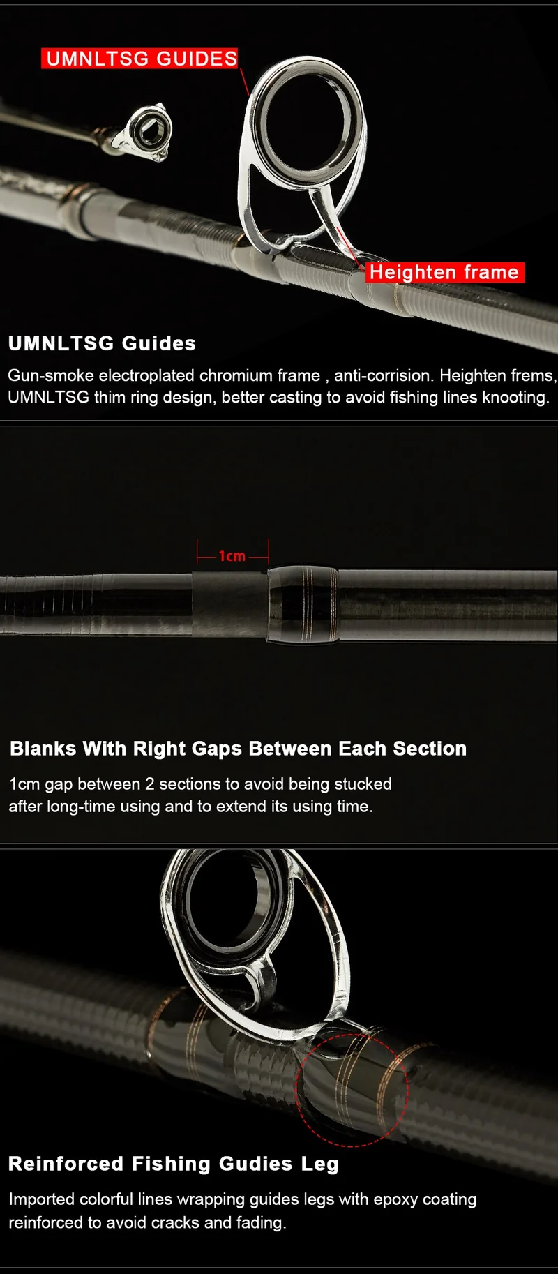 Obei HURRICANE 1.8m 2.1m 2.4m 2.7m 3 section baitcasting fishing rod travel ultra light casting spinning lure 5g-40g M/ML/MH Rod