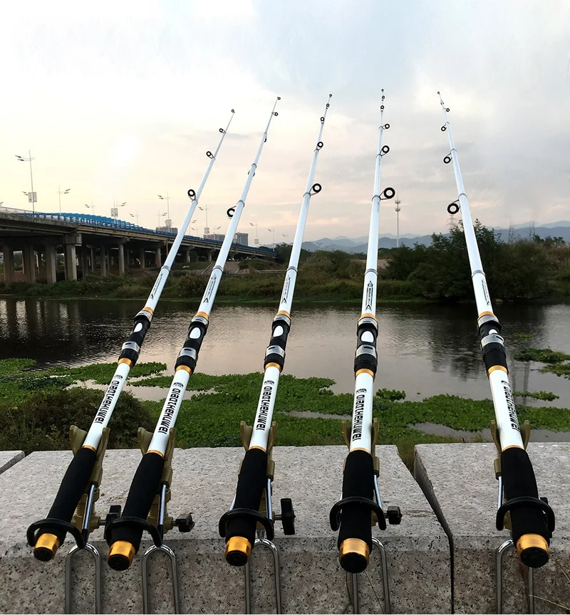 GHOTDA 2.1M -3.6M Carp Fishing Rod feeder Hard FRP Carbon Fiber Telescopic Fishing Rod fishing pole