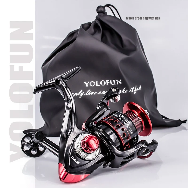 New 13+1BB Spinning Fishing Reel Gear Ratio 5.2:1 2000-7000 Series Metal Front Drag Handle Spool Saltwater Fishing Accessories