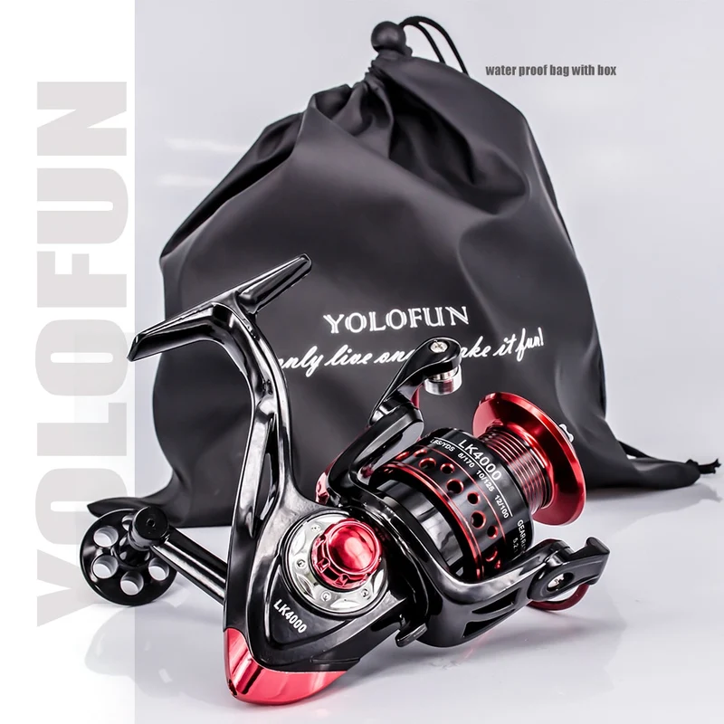 New 13+1BB Spinning Fishing Reel Gear Ratio 5.2:1 2000-7000 Series Metal Front Drag Handle Spool Saltwater Fishing Accessories
