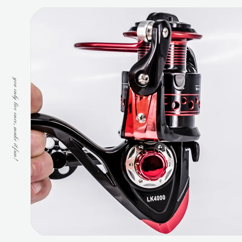 New 13+1BB Spinning Fishing Reel Gear Ratio 5.2:1 2000-7000 Series Metal Front Drag Handle Spool Saltwater Fishing Accessories