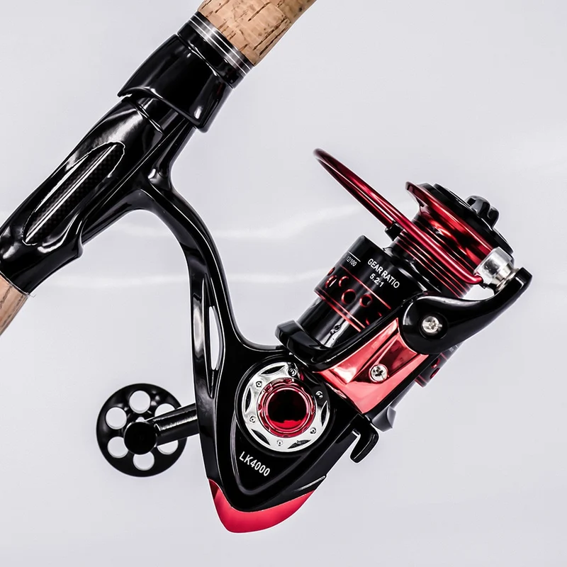 New 13+1BB Spinning Fishing Reel Gear Ratio 5.2:1 2000-7000 Series Metal Front Drag Handle Spool Saltwater Fishing Accessories