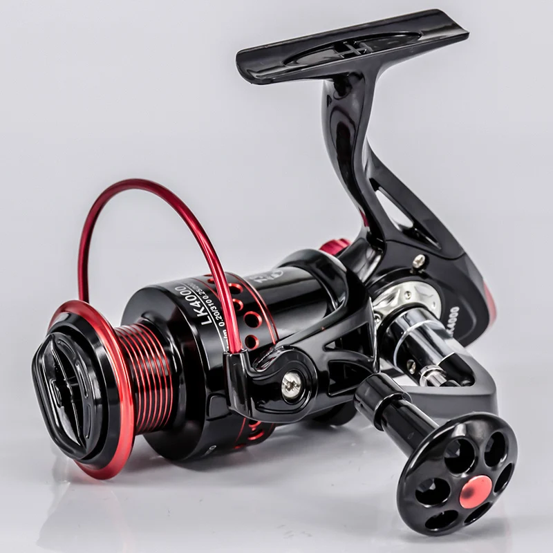 New 13+1BB Spinning Fishing Reel Gear Ratio 5.2:1 2000-7000 Series Metal Front Drag Handle Spool Saltwater Fishing Accessories