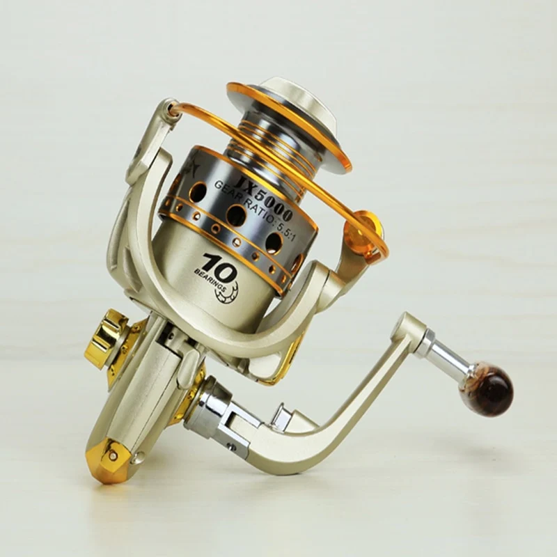 2019 Metal Spool Spinning Fishing Reel 12BB Superior Wheel for Freshwater Saltwater Fishing 1000-7000 Series 5.5:1 Wheel reel