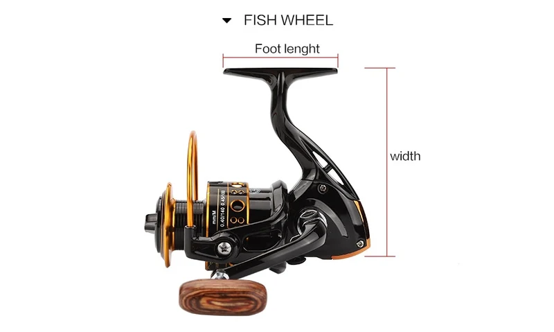 JACKFISH 12BB Spinning Fishing Reel Fishing Wheel for Saltwater Metal Spool Fishing Reels carpa molinete de pesca fishing tackle