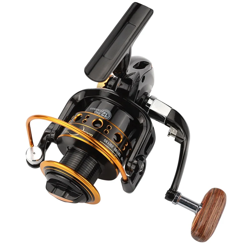 JACKFISH 12BB Spinning Fishing Reel Fishing Wheel for Saltwater Metal Spool Fishing Reels carpa molinete de pesca fishing tackle