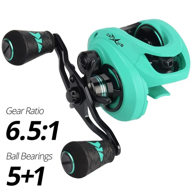 KastKing 2019 New Crixus Super Light Baitcasting Fishing Reel Dual Brake System Freshwater 8KG Drag Casting Reel Fishing Coil