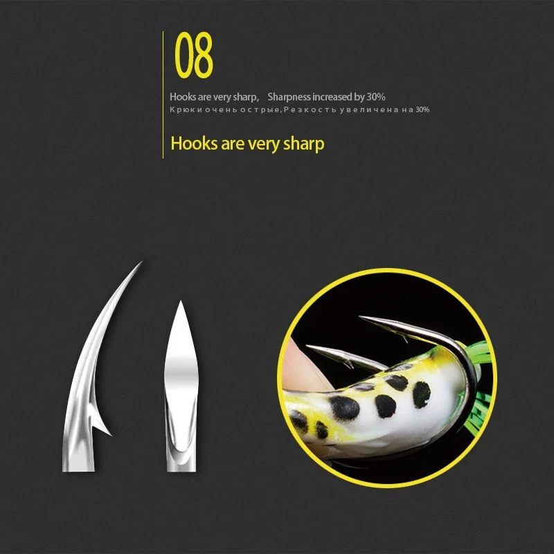 4pcs/Box Ray Frog Soft Fishing Lures 6g 9g 13g Double Hooks Top water Ray Frog Artificial Soft Bait Winter fishing Accessories