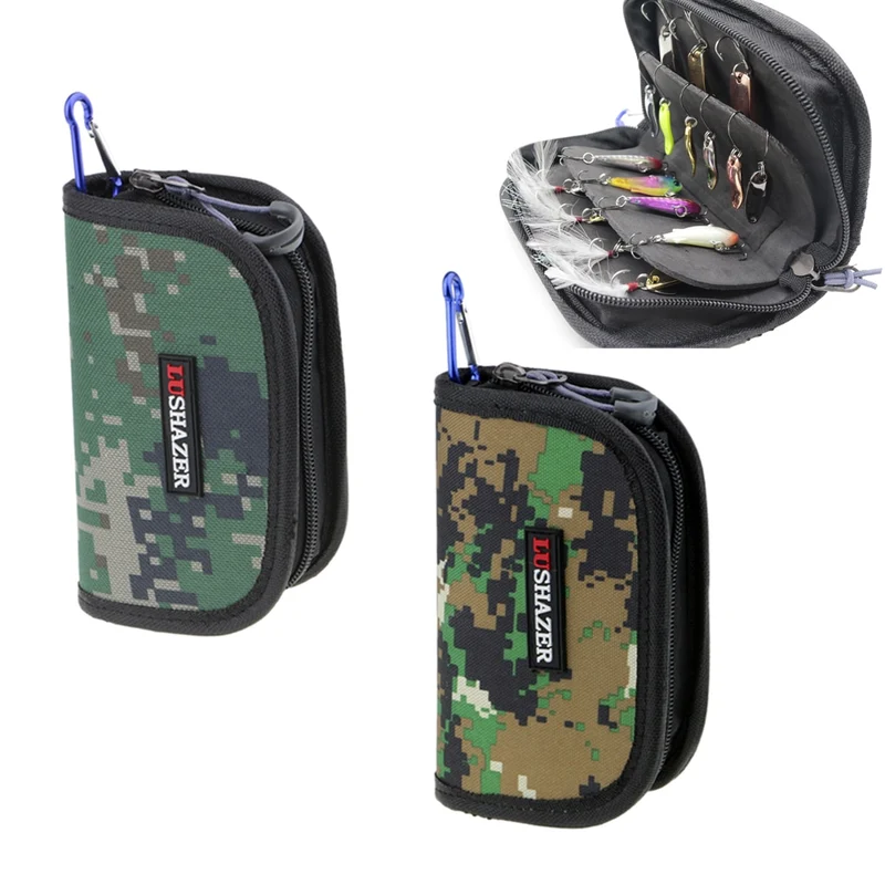 Fishing Lures Bag Wallet Spoon Spinner Baits Storage Case Metal Jigbait Jig Spoon Tackle Bag pesca Outdoor Fishing Accessories