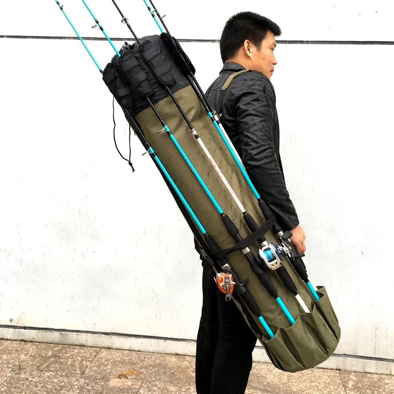 Fishing Bag Folding Fishing Rod Reel Bag Fishing Tackle Storage Bags Travel Carry Case Pesca