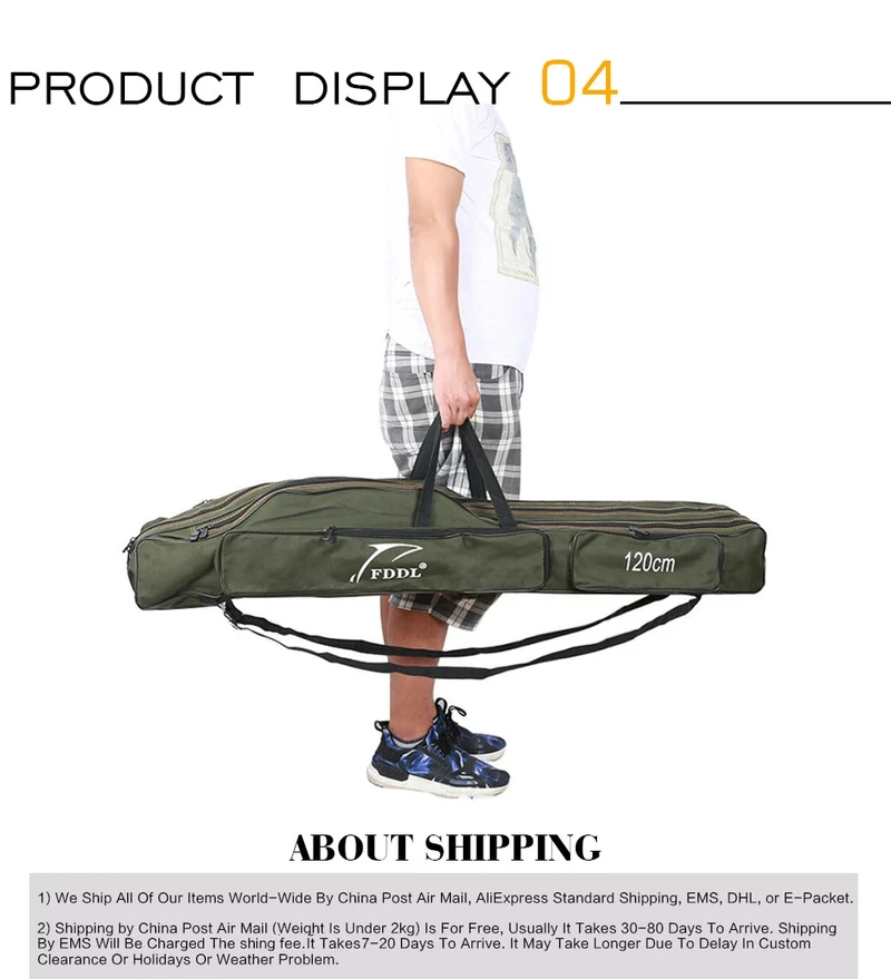 FDDL Fishing Rod bag Carrier Fishing Reel Pole Storage Bag 110cm / 120cm / 130cm / 150cm