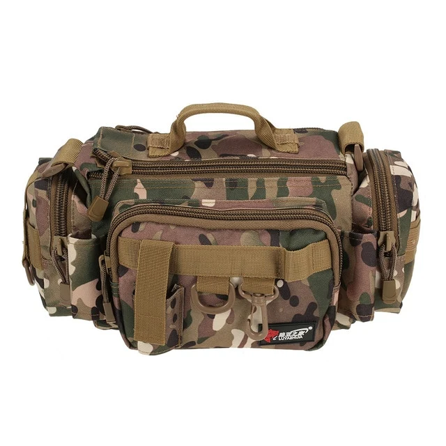 Fishing Bag Multifunctional Camouflage Fishing Tackle Bag Carp Fish Rod Waist Bag Bait Box Pouch Polyester Case Pack For Pesca