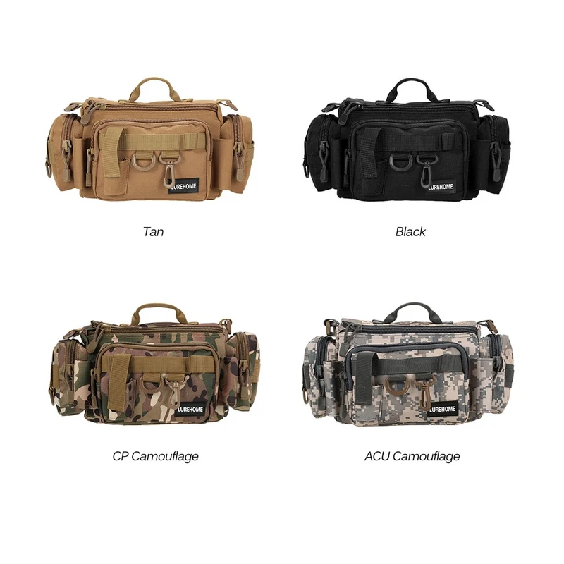 Fishing Bag Multifunctional Camouflage Fishing Tackle Bag Carp Fish Rod Waist Bag Bait Box Pouch Polyester Case Pack For Pesca