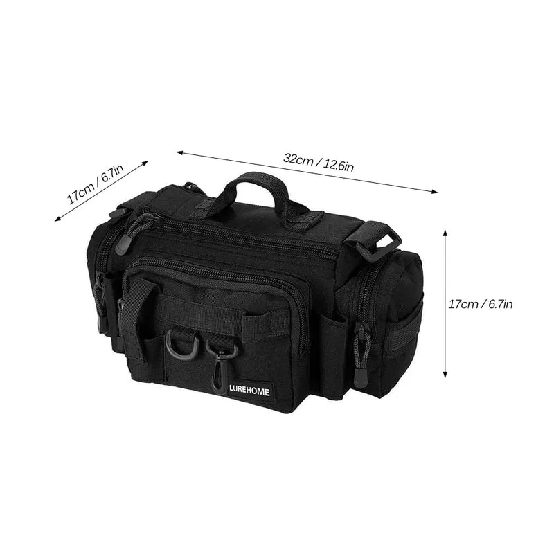 Fishing Bag Multifunctional Camouflage Fishing Tackle Bag Carp Fish Rod Waist Bag Bait Box Pouch Polyester Case Pack For Pesca