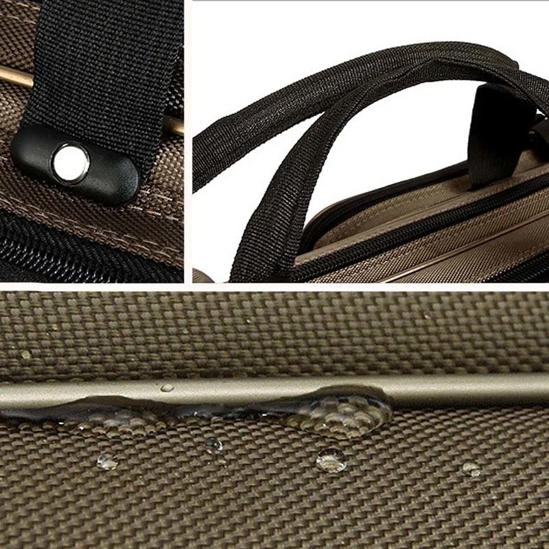 Portable Fishing Bags 3 Layer Large Capacity Fishing Pole Tools Storage Bag Nylon Waterproof Tackle Gear Carrier Shoulder Bag